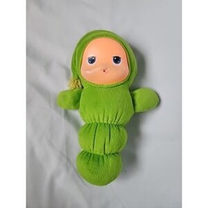 Hasbro 2009 Playskool Glo Worm Lullaby Plush Toy Green Tested Works 10"